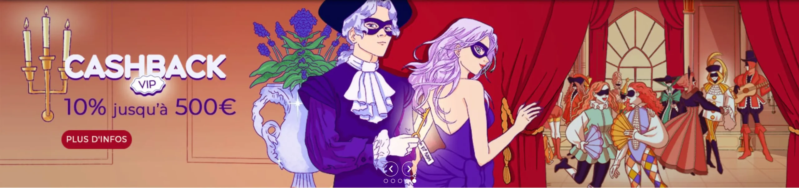 cashback proposé au casino en direct sur Arlequin Casino