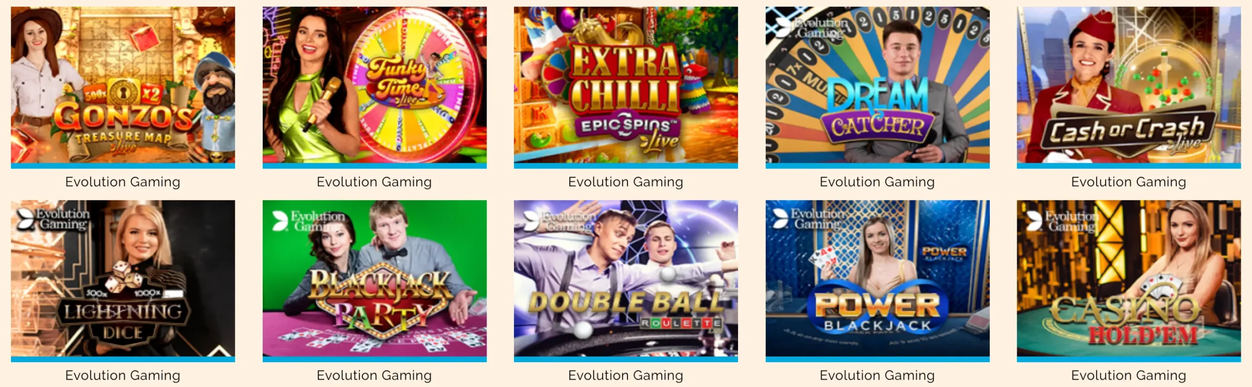 Les fournisseurs de jeux de casino en direct sur Arlequin Casino